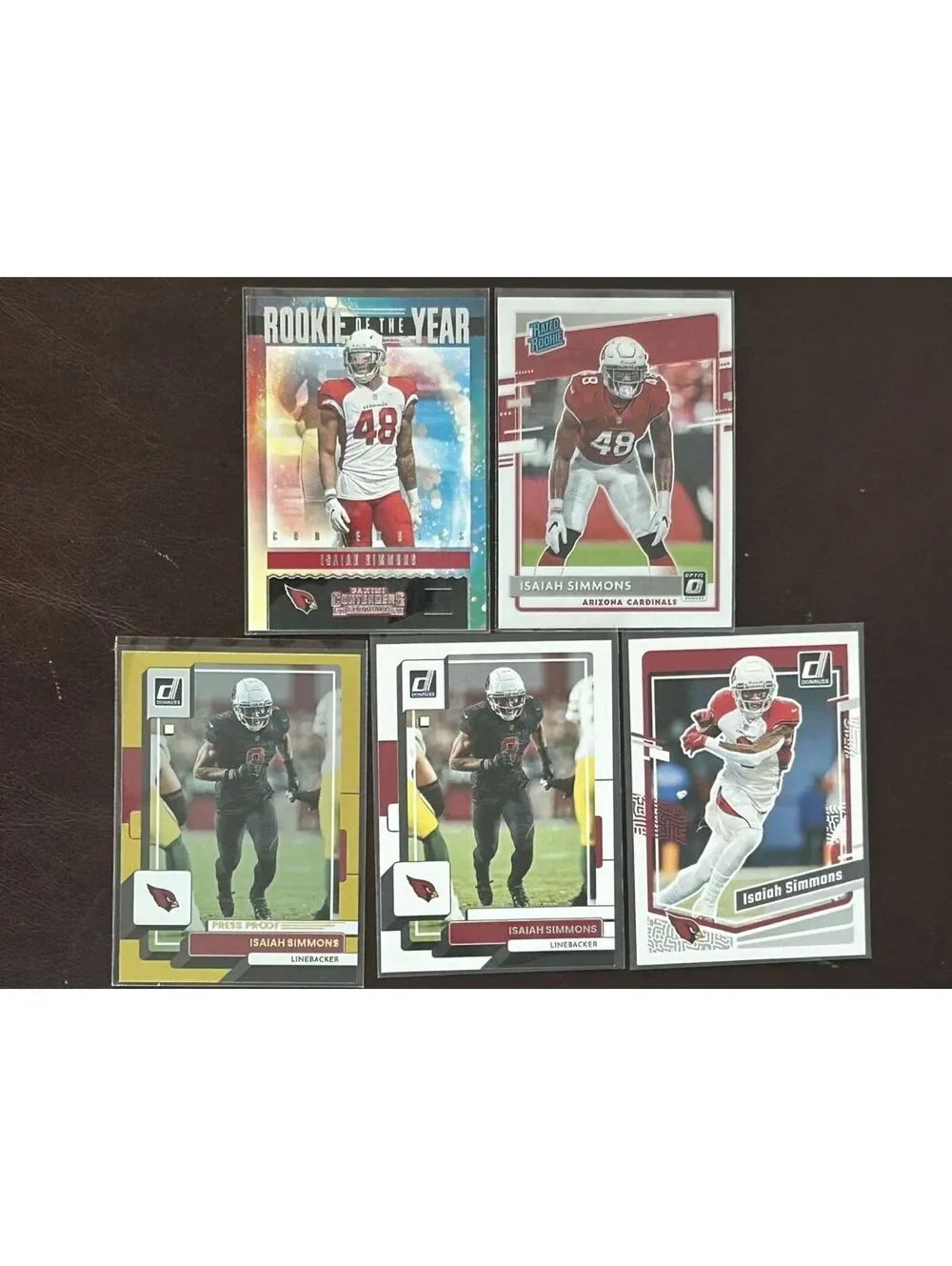 2020 ISAIAH SIMMONS 2 RC LOT + SPECIAL INSERT GOLD PRESS PROOF PARALLEL-5 CARDS